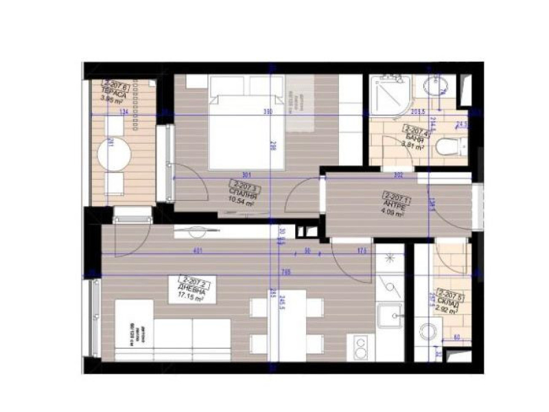 HARMONY RESIDENCE 2-izbový apartmán 2-401