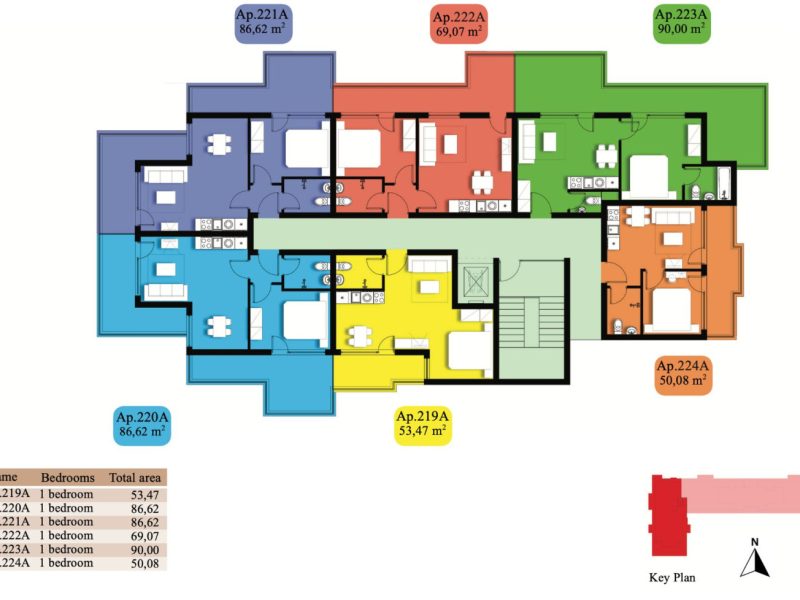 2-izbový apartmán, Sveti Vlas, projekt Emperium