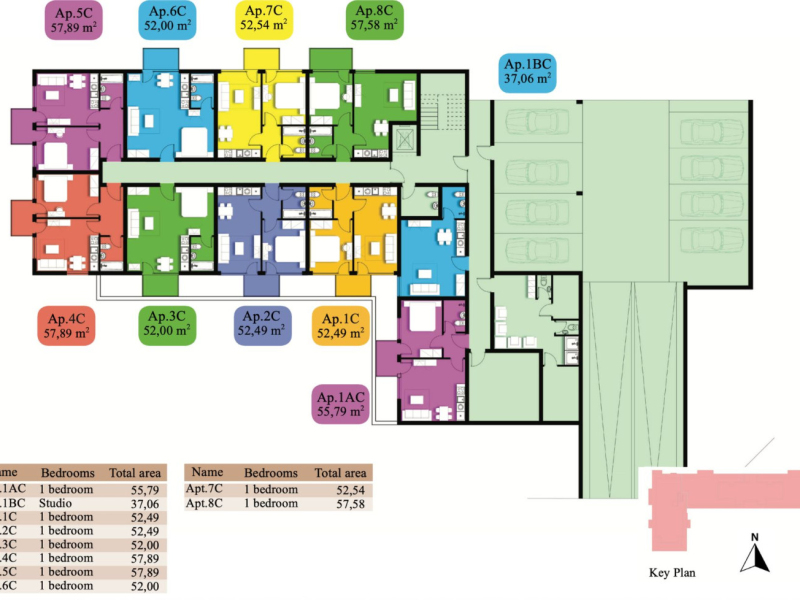 1-izbový apartmán, Sveti Vlas, projekt Emperium